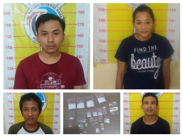 Polres Langkat Amankan Lima Pelaku Narkoba, Salah Satunya Ibu Rumah Tangga