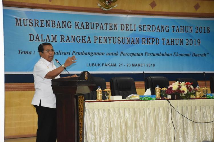 Plt Bupati Buka Musrenbang RKPD Deli Serdang