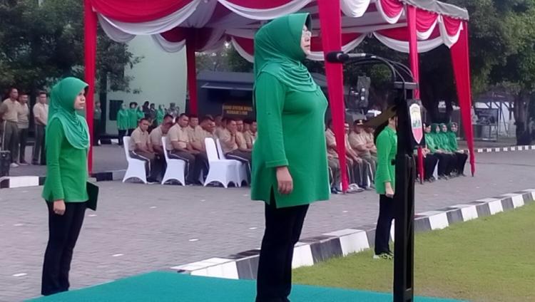 Ketua Persit KCK PD I/BB Buka Pekan Olahraga Persit ke-72 dan Dharma Pertiwi ke-54