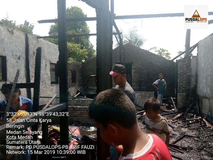 Kebakaran Rumah di Polonia Medan Diduga Karena Korsleting Listrik