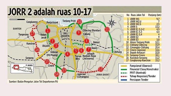 Pembangunan 6 Ruas Tol JORR2 Ditargetkan Rampung Tahun Ini 