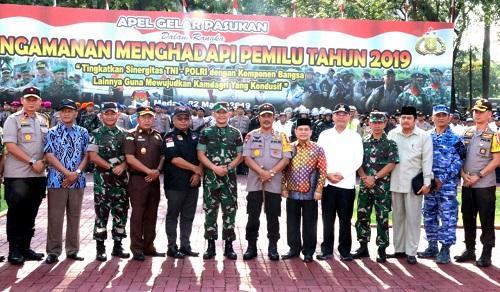 Walikota Medan Hadiri Apel Gelar Pasukan Pengamanan Menghadapi Pemilu 2019