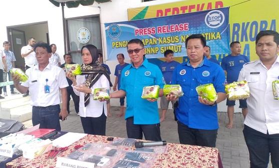 Dikendalikan dari Lapas Tanjung Gusta dan Simalungun, 8 Kg Sabu Berhasil Digagalkan BNNP Sumut