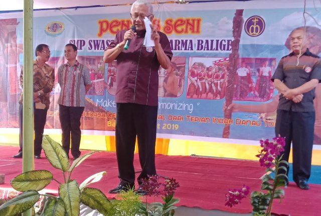 Hadiri Pensi di SMP Katholik Budi Dharma Balige, Bupati Tobasa: Pintar di Sekolah Saja Tak Cukup