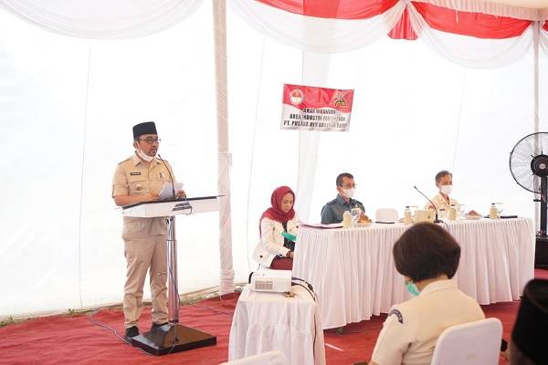 Wabup Batubara Tinjau Lokasi Pendirian Pabrik Senjata dan Amunisi PT Pusaka Ayu Bahari