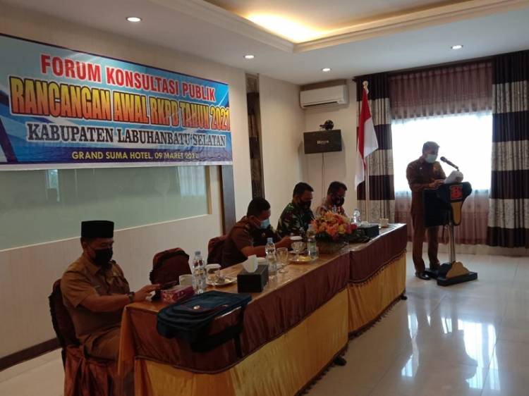 Forum Konsultasi Publik Rancangan Awal RKPD Tahun 2022 Kabupaten Labusel, Plh Bupati Minta Fokus Pemulihan Ekonomi Pasca Pandemi Covid-19