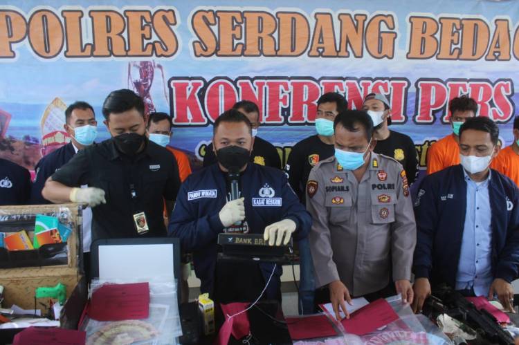 Polres Sergai Ringkus Pengedar Uang Palsu
