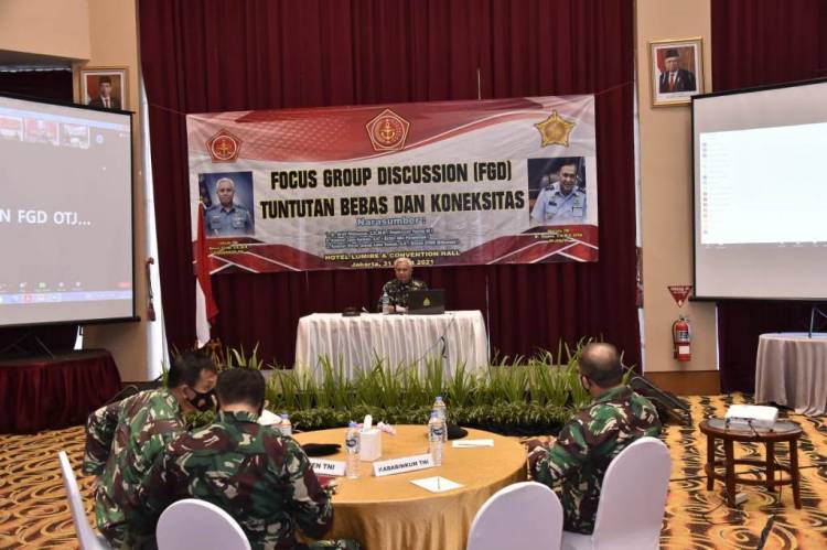 Otjen TNI Gelar FGD Tentang Tuntutan Bebas dan Koneksitas
