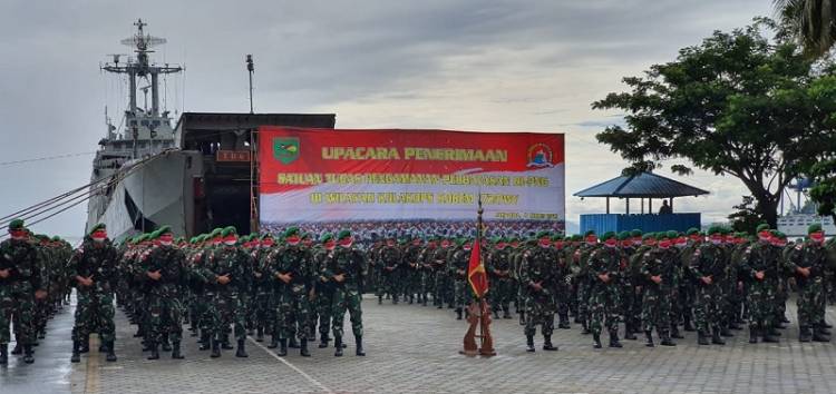 Kodam XVII/Cenderawasih Sambut Kedatangan Satgas Pamtas RI-PNG di Dermaga Satrol Jayapura