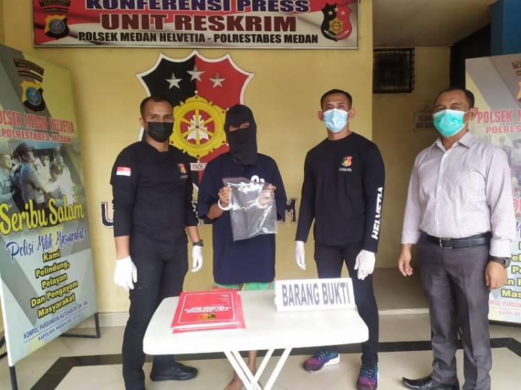 Polsek Medan Helvetia Tangkap Pencuri Ponsel di Kost Risky