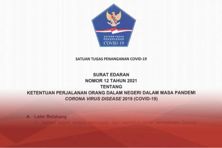 Berlaku Mulai 1 April, Inilah Edaran Terbaru Satgas COVID-19 tentang Perjalanan Dalam Negeri