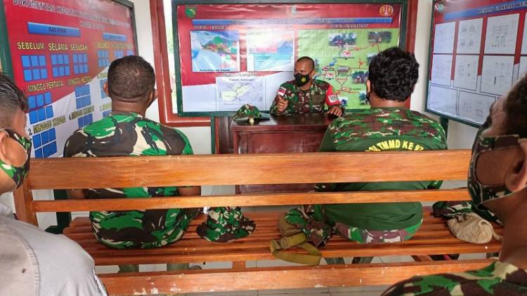 Dansatgas Pimpin Rapat Evaluasi Pelaksanaan TMMD ke-110 Kodim Boven Digoel