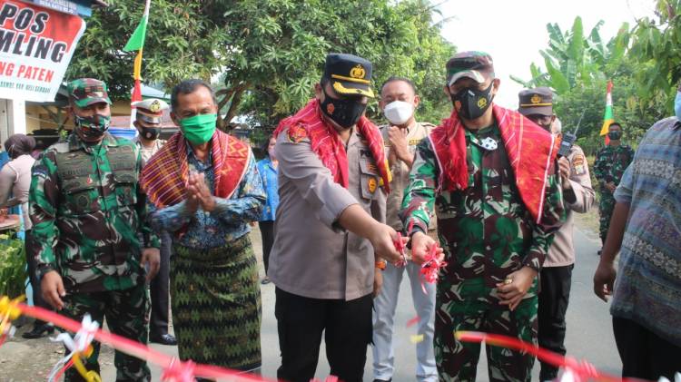 Bersama Dandim 0204/DS, Wakapolresta Deli Serdang Resmikan Kampung Tangguh Nusantara