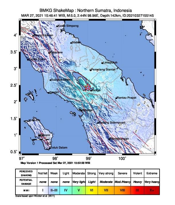 Kawasan Danau Toba Diguncang Gempa Bumi Magnitudo 5.0