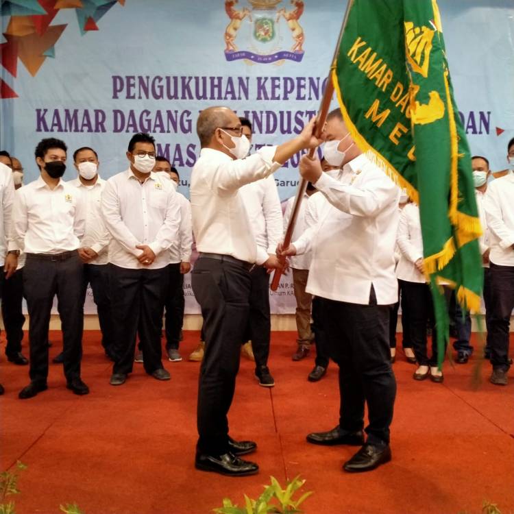 Pengukuhan Pengurus Kadin Medan Periode 2020-2025, Arman Chandra : Kadin Medan Siap Bersinergi Membangun Kota Medan