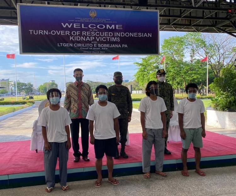 4 WNI Korban Penculikan Abu Sayyaf di Filipina Berhasil Diselamatkan TNI
