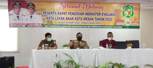 Evaluasi Kota Layak Anak, Ditargetkan Kota Medan Raih Predikat Tertinggi KLA 2022