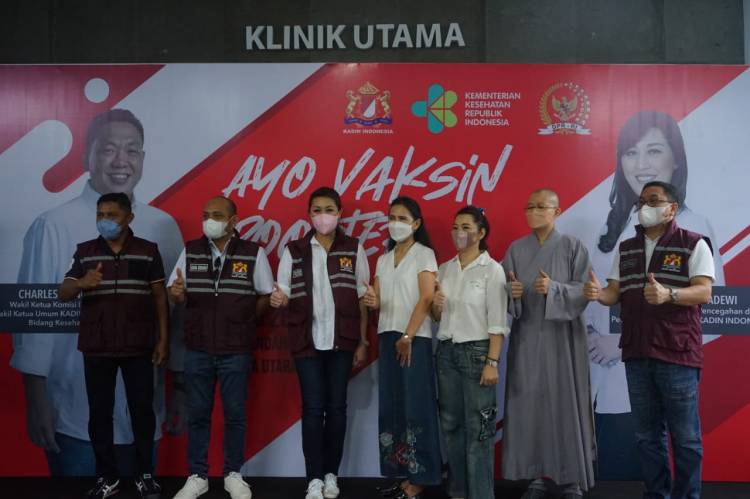 Sukses Vaksin Booster Tahap 1, Kadin Indonesia Gelar di Vihara Dharma Suci Capai 1.200 Dosis