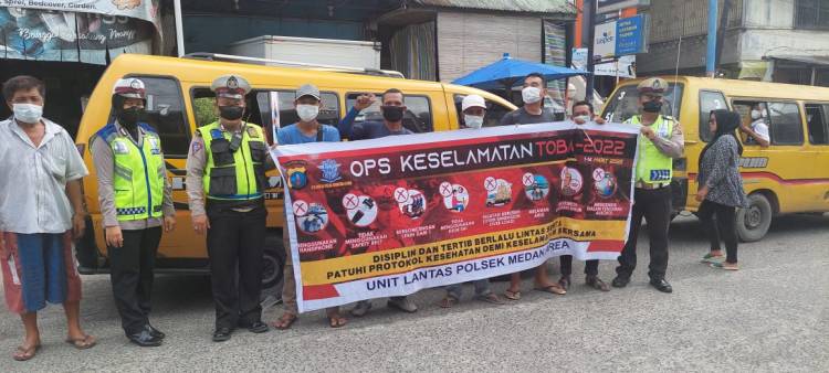 Kapolsek Medan Area Ajak Warga Patuhi Lalulintas dan Prokes Demi Keselamatan Bersama