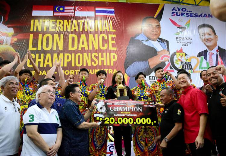 Kejuaraan Barongsai Internasional di GOR Mini, Gubernur Edy Rahmayadi Mengaku Salut untuk Olahraga Keterampilan dan Nyali