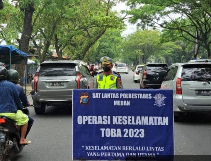 Operasi Keselamatan Toba 2023,  Polrestabes Medan Tegur dan Imbau Pengguna Jalan