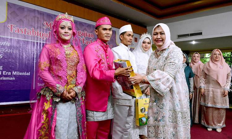 Ketua TP PKK Sumut Apresiasi Nikah Massal Gratis oleh Faskho 