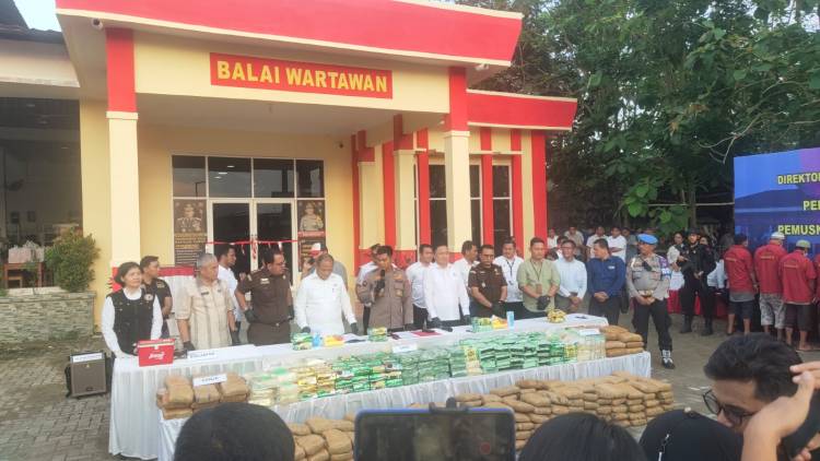 Polda Sumut Amankan Ratusan Kilogram Narkoba