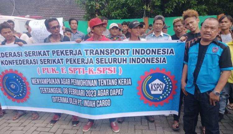 SPSI Binjai Unjuk Rasa di PT Indah Cargo, Tuntut Hak Agar Dipekerjakan