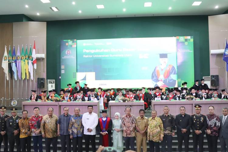 Kapolrestabes Medan Hadiri Pengukuhan Guru Besar USU