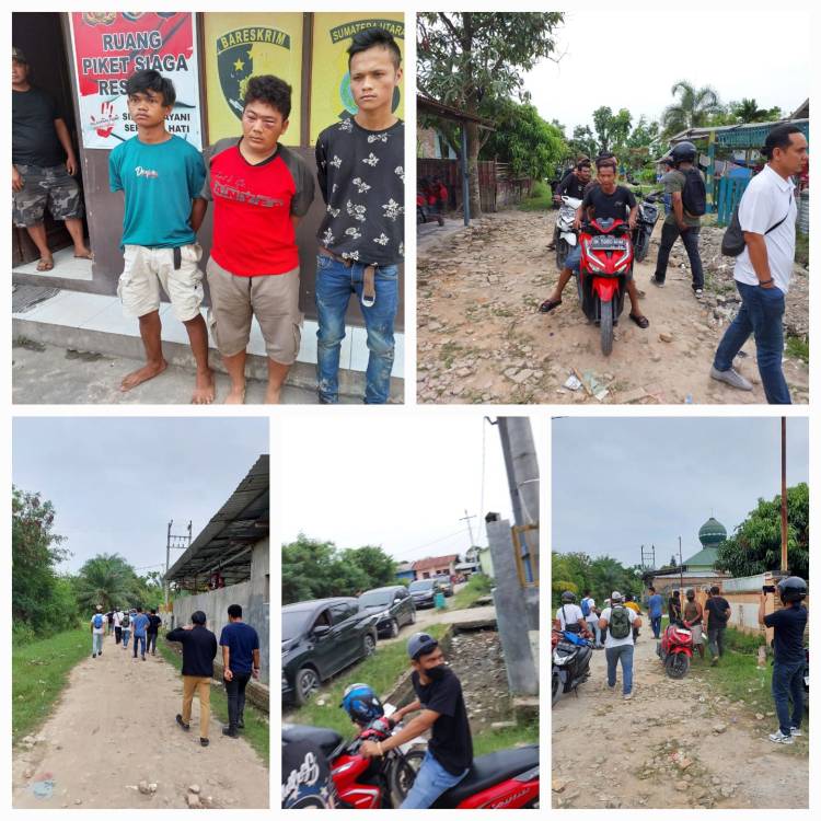 GKN di Desa Lau Dendang, Polsi Tangkap 3 Orang Pengedar Sabu