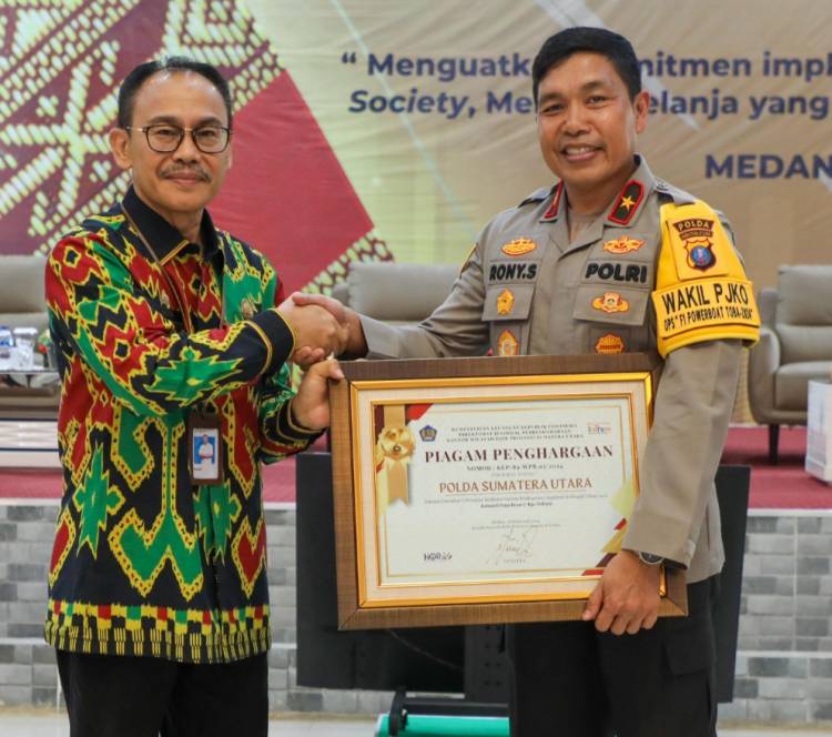 IKPA Terbaik, Polda Sumut Peroleh Penghargaan dari Kemenkeu