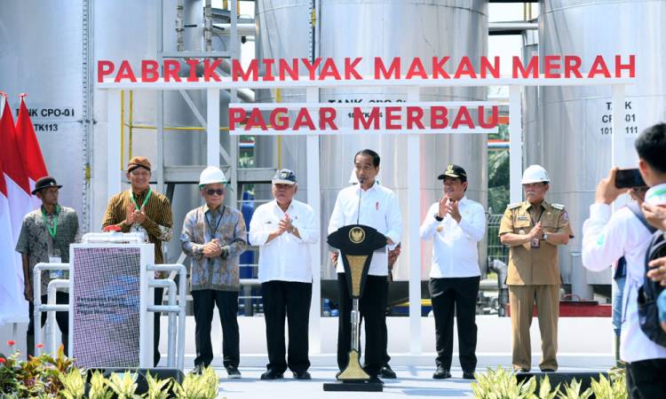 Dampingi Presiden Joko Widodo Resmikan Pabrik Minyak Makan Merah, Pj Gubernur Sumut Sambut Baik Hilirisasi Berbasis Rakyat