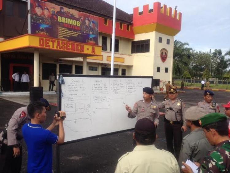 Brimob Detasemen A Pelopor Gelar Latihan Gabungan Tanggulangi Huru Hara dan Sispam Kota Binjai
