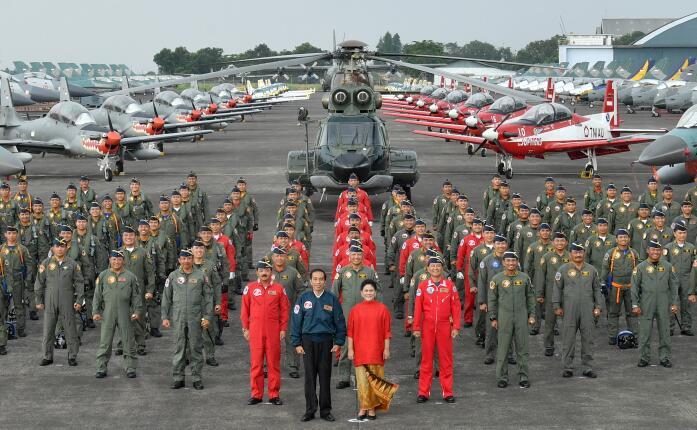 Hadiri Peringatan HUT ke-71 TNI AU, Presiden: Terus Jadi Tentara Profesional yang Dicintai Rakyat