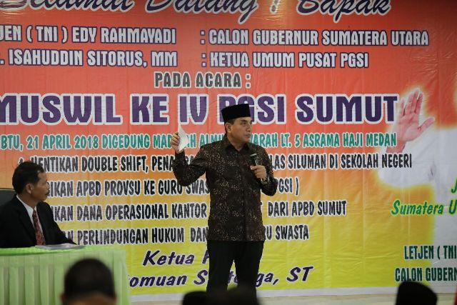 Hadiri Muswil PGSI Sumut, Edy Rahmayadi Prihatin Kondisi Dunia Pendidikan Sumut