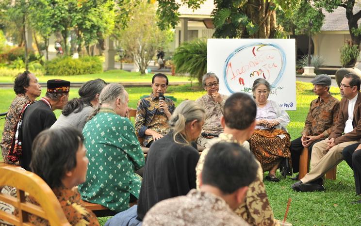 Bertemu Budayawan, Presiden Jokowi Sampaikan Pentingnya Pembangunan Infrastruktur