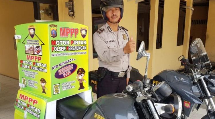 Polsek Perbaungan Mengajak Anak Budaya Gemar Membaca dengan Motor Pintar