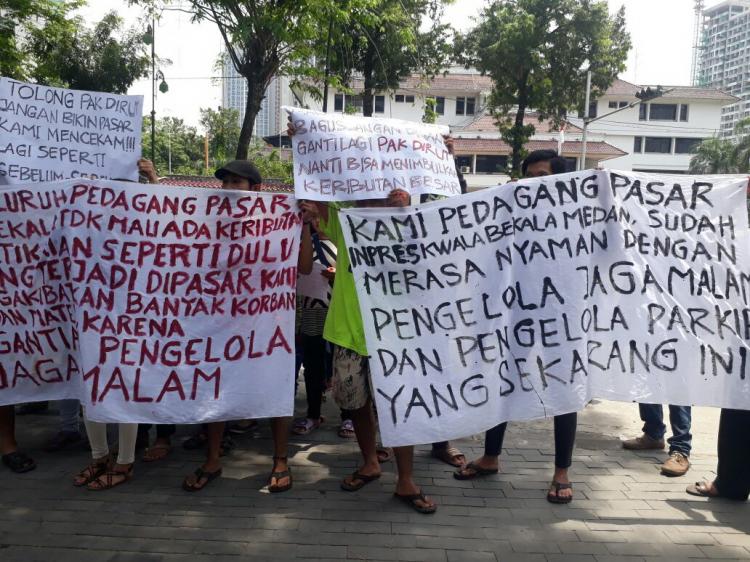 Pedagang Kwala Bekala Protes ke DPRD Terkait Kontes Pemilihan Kepala Pasar