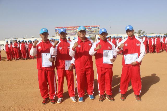 Gagalkan Pencurian di Sudan, 6 Prajurit Indobatt-03/UNAMID Terima Penghargaan