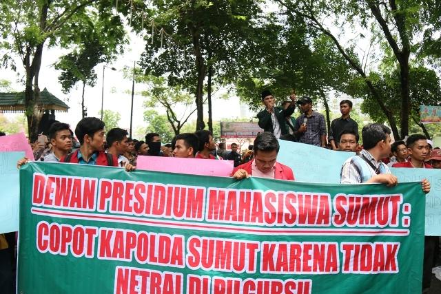 Dituding Tak Netral, Ratusan Mahasiswa di Sumut Minta Kapoldasu Dicopot 