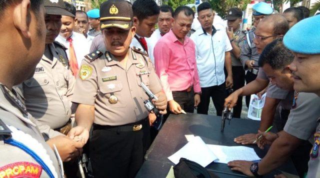 Polres Deli Serdang Lakukan Pemeriksaan Senpi Dinas Milik Personil