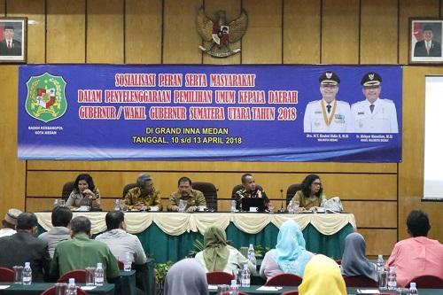 Badan Kesbanglinmas Medan Sosialisasikan Peran Masyarakat dalam Pilgubsu