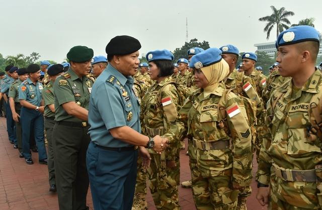 Upacara Pemberangkatan Konga UNAMID, Panglima TNI Minta Prajurit Jaga Tugas Internasional