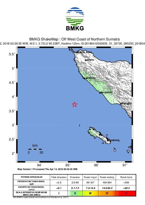 Gempa 5 SR Guncang Aceh Barat, Warga Diimbau Waspadai Hoax