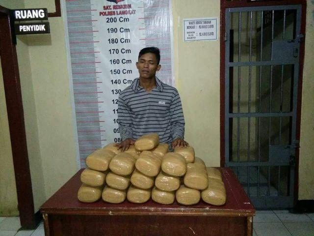 Bawal 31 Bal Ganja dari Aceh, Sudirman Ditangkap di Jalan Jendral Sudirman