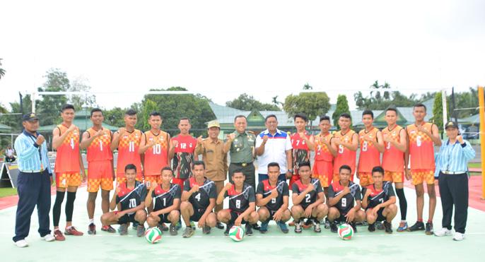 Danrem 022/PT Buka Kejuaraan Bola Voli Pelajar Danrem Cup I Tahun 2018