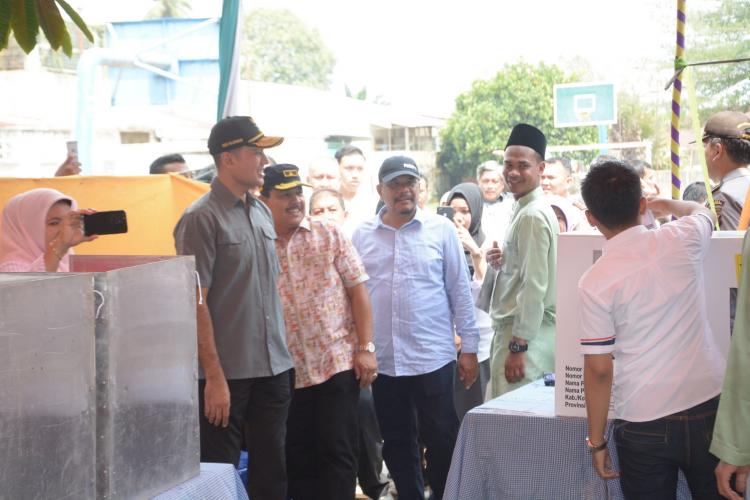 Wagub Sumut Tinjau Pemilu Serentak di Deli Serdang