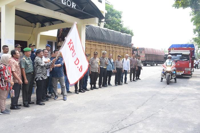 Logistik Pemilu 2019 untuk Kabupaten Deli Serdang Mulai Terdistribusi