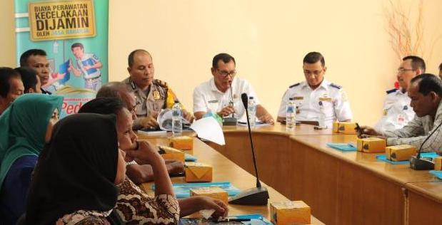 Satlantas Polres Tebing Tinggi dan Dishub Lakukan Sosialisasi Terkait Penegakan Hukum Lalin dan Angkutan