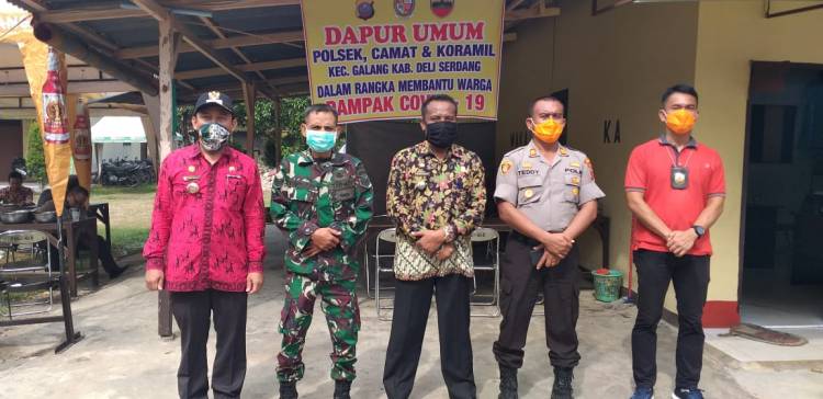 Bantu Warga saat Pandemi Covid-19, Jajaran Polresta Deli Serdang Dirikan Dapur Umum